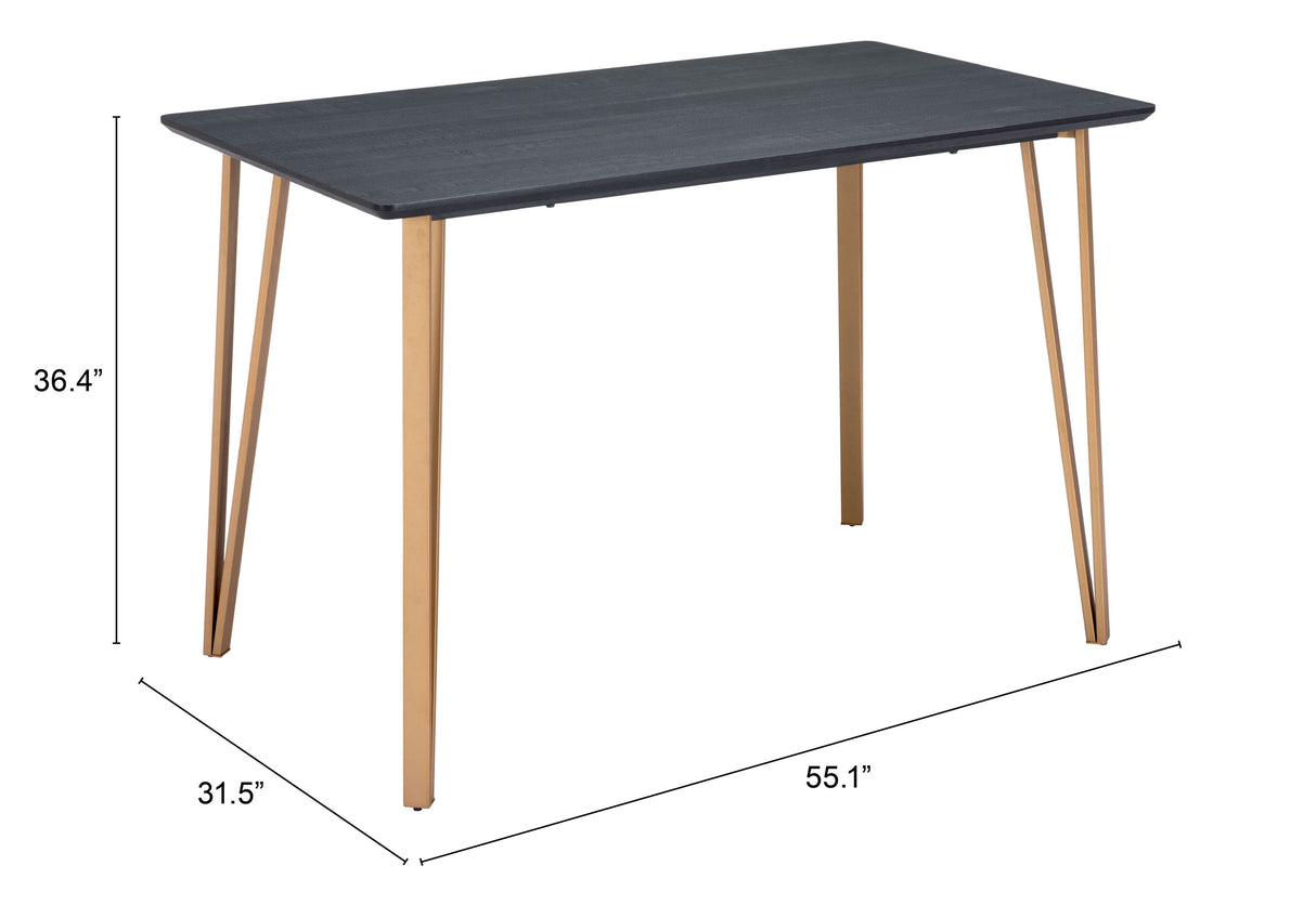 Deus Counter Table Black by Zuomod at Eve Furniture