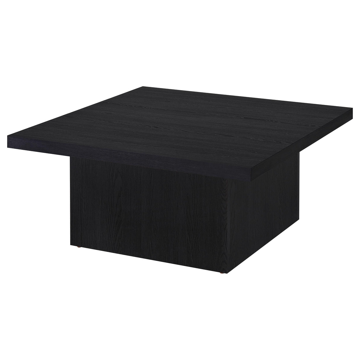 Devar Black 2-Piece Square Cocktail Coffee End Table Set by Coaster at Eve Furniture