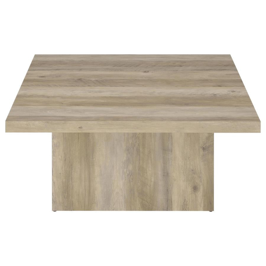 Devar Distressed Pine 2-Piece Square Occasional Table Set