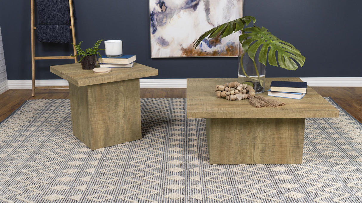 Devar Mango 2-Piece Square Coffee and End Table Set by Coaster at Eve Furniture