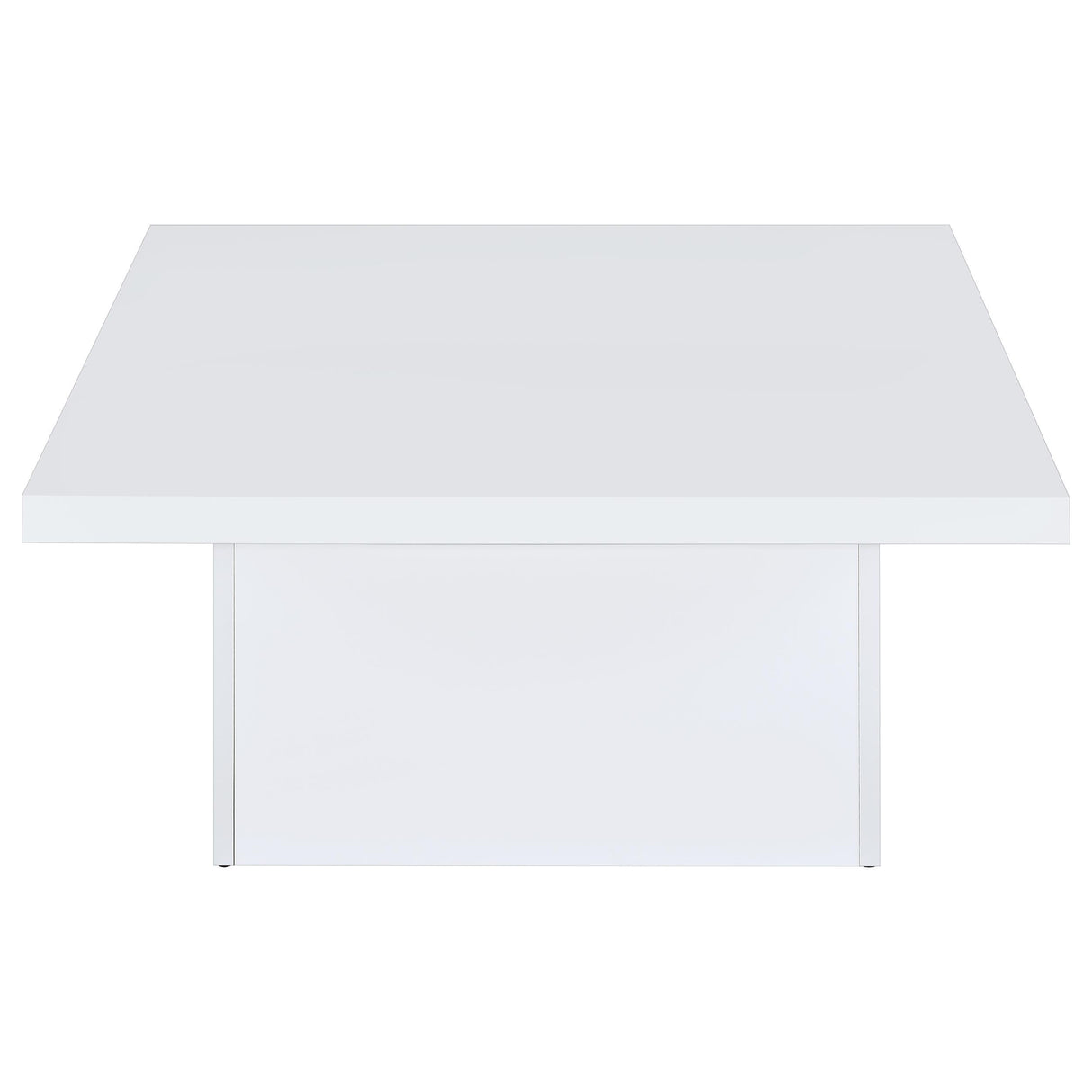 Devar White High Gloss 2-Piece Square Coffee End Table Set by Coaster at Eve Furniture