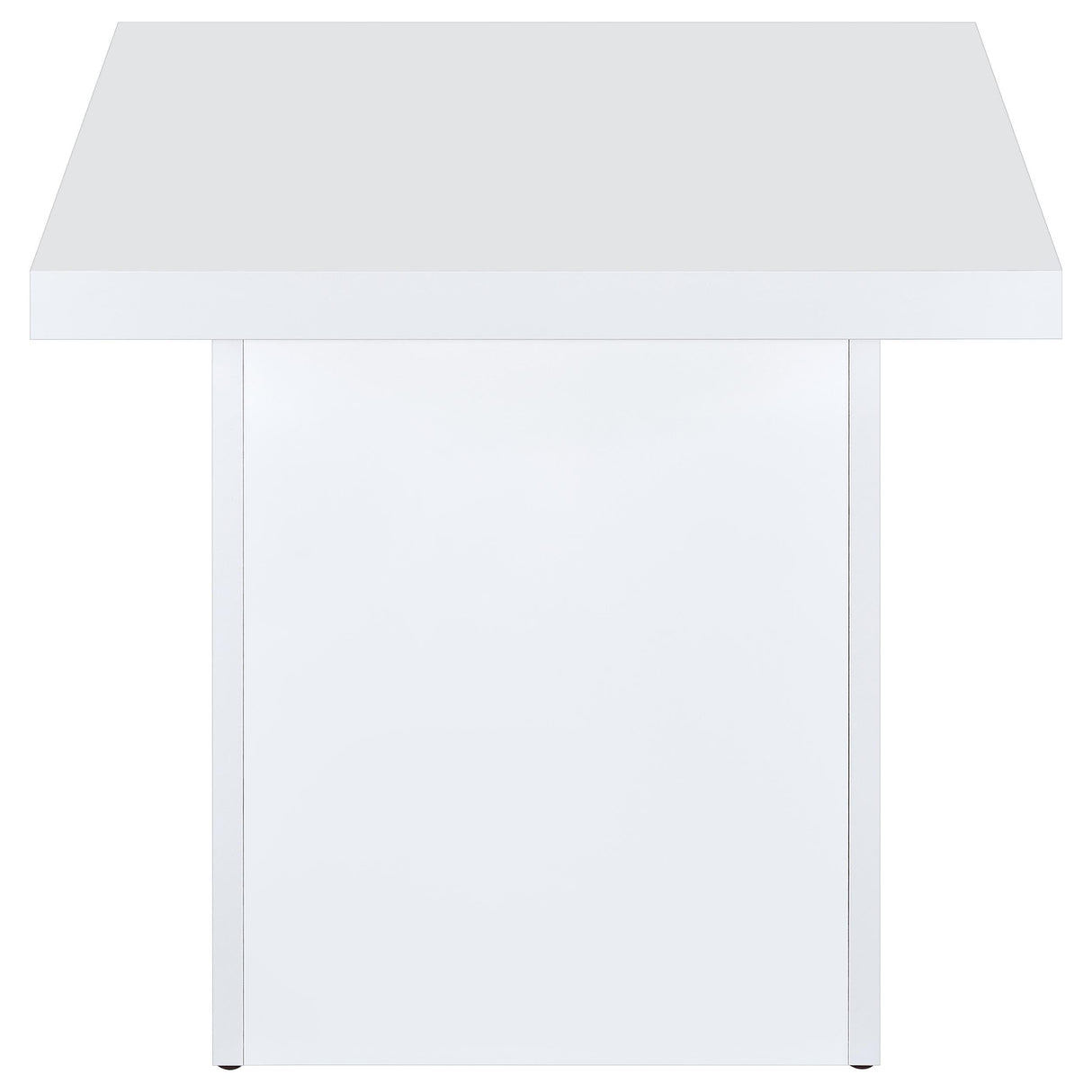 Devar White High Gloss 3-Piece Square Coffee End Table Set by Coaster at Eve Furniture