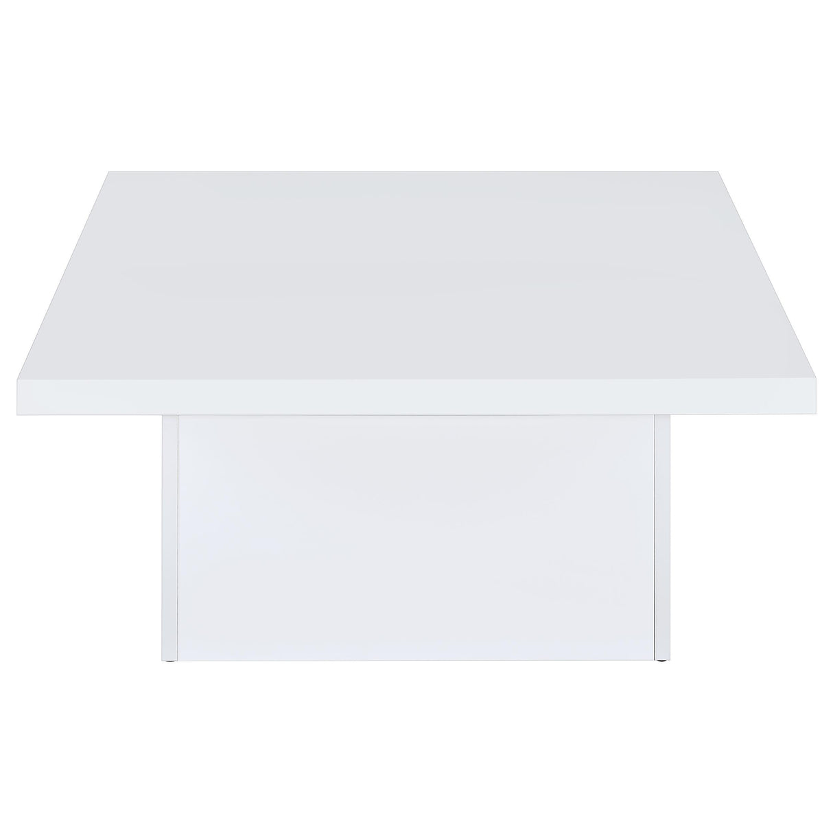Devar White High Gloss 3-Piece Square Coffee End Table Set by Coaster at Eve Furniture