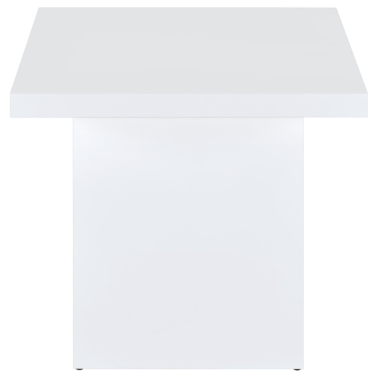 Devar White High Gloss Square Engineered Wood Side End Table by Coaster at Eve Furniture