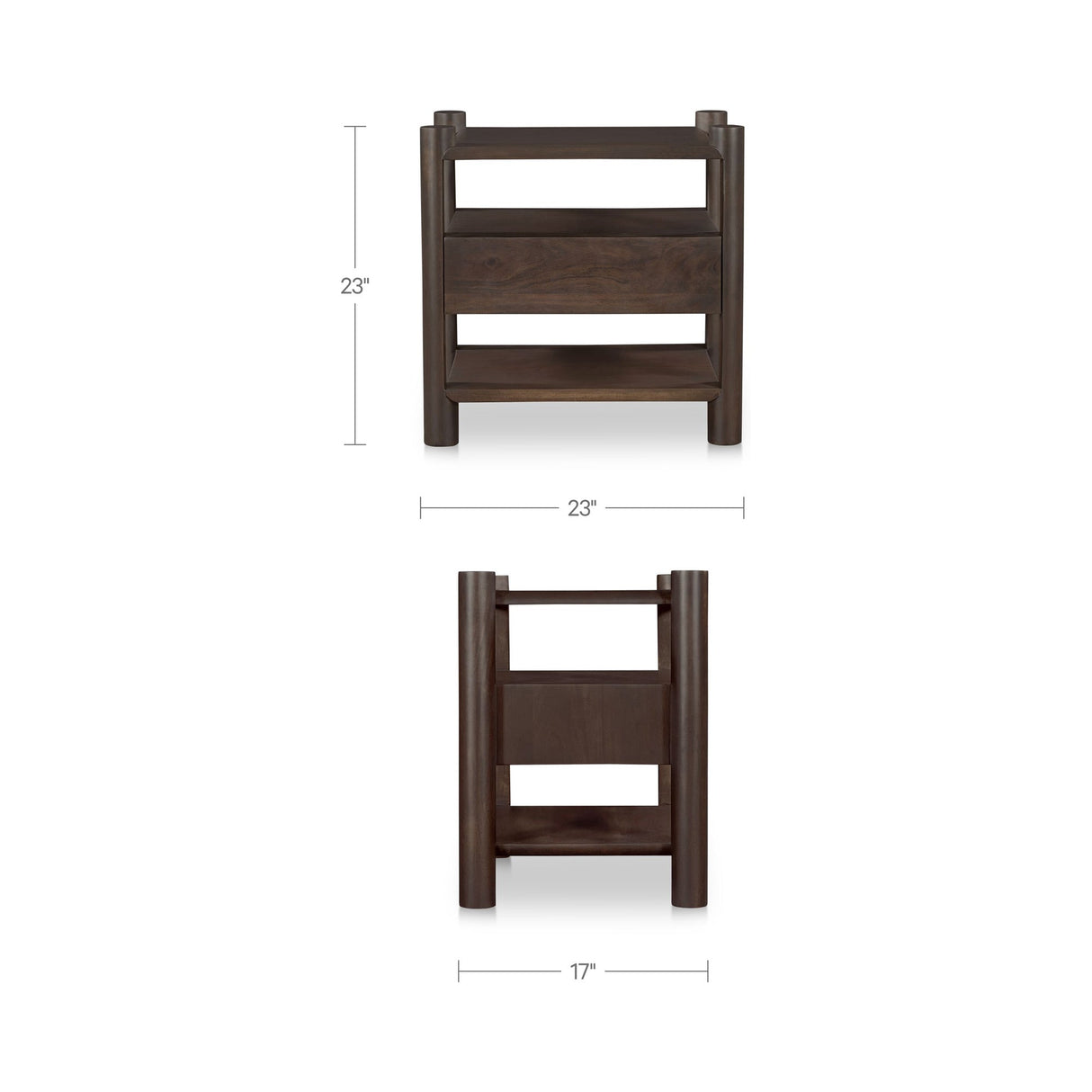Devin Brown Nightstand by Moe's Home at Eve Furniture