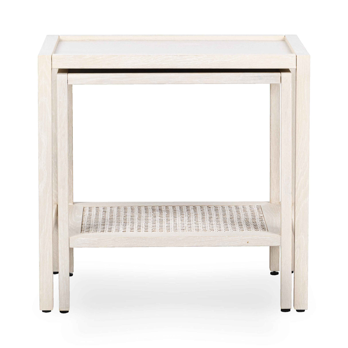 Devin Nesting Accent Tables - Milk White by Classic Home at Eve Furniture