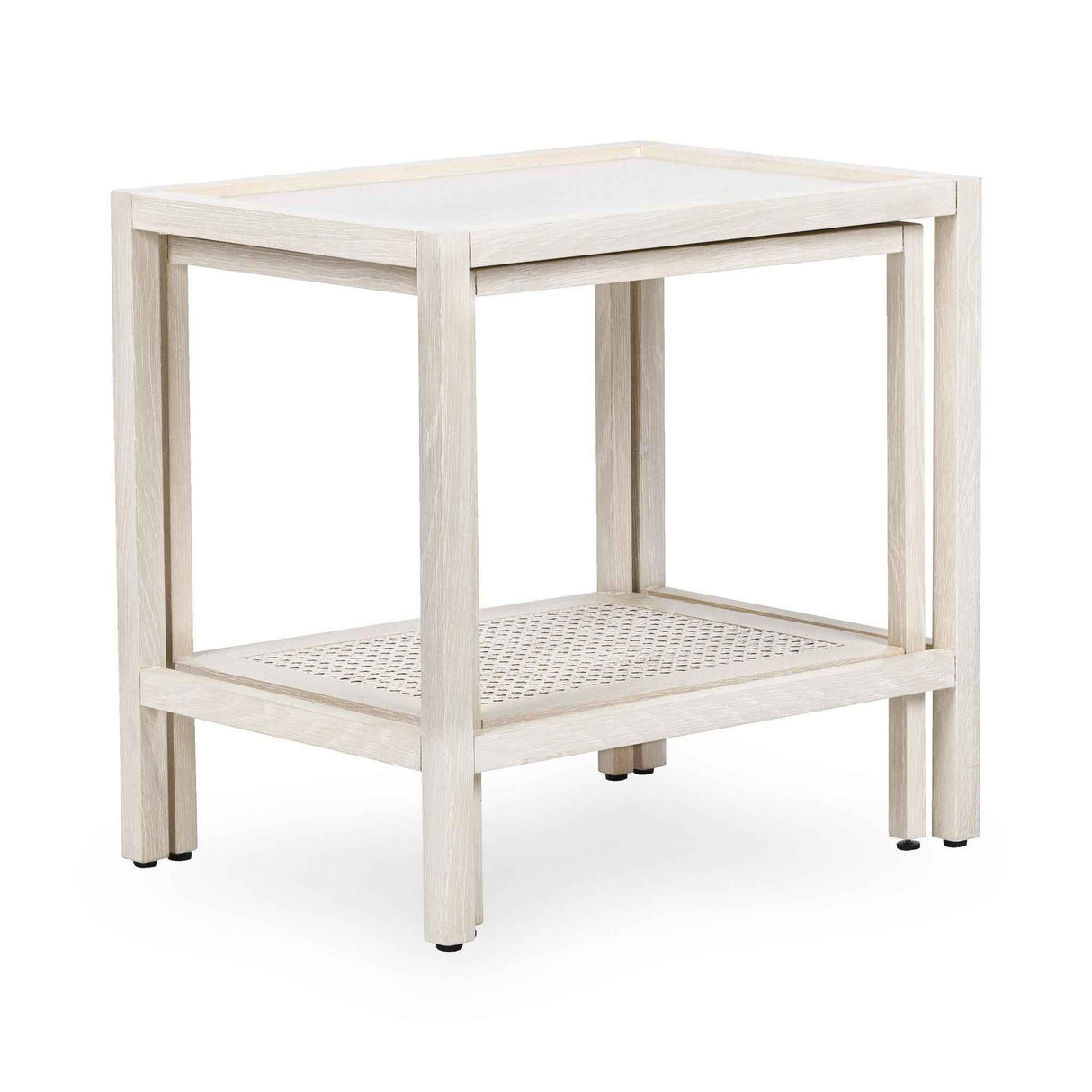 Devin Nesting Accent Tables - Milk White by Classic Home at Eve Furniture