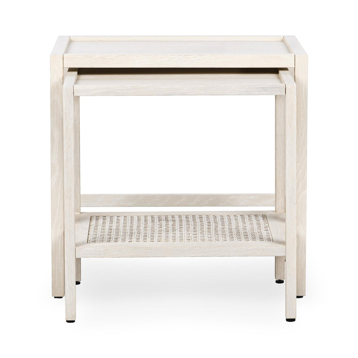 Devin Nesting Accent Tables - Milk White by Classic Home at Eve Furniture