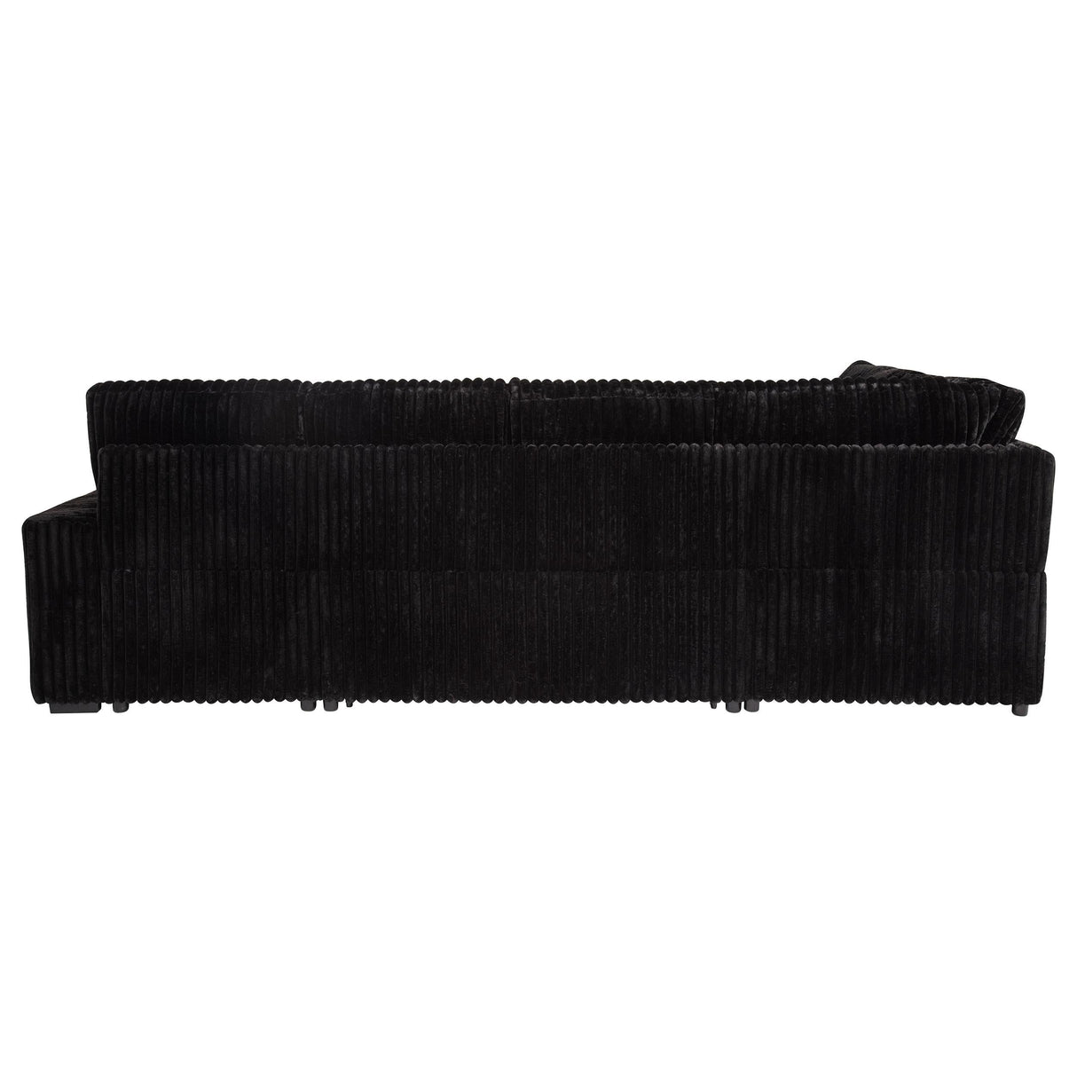 Devonshire Black Sleeper Sectional Sofa Storage Chaise by Coaster at Eve Furniture