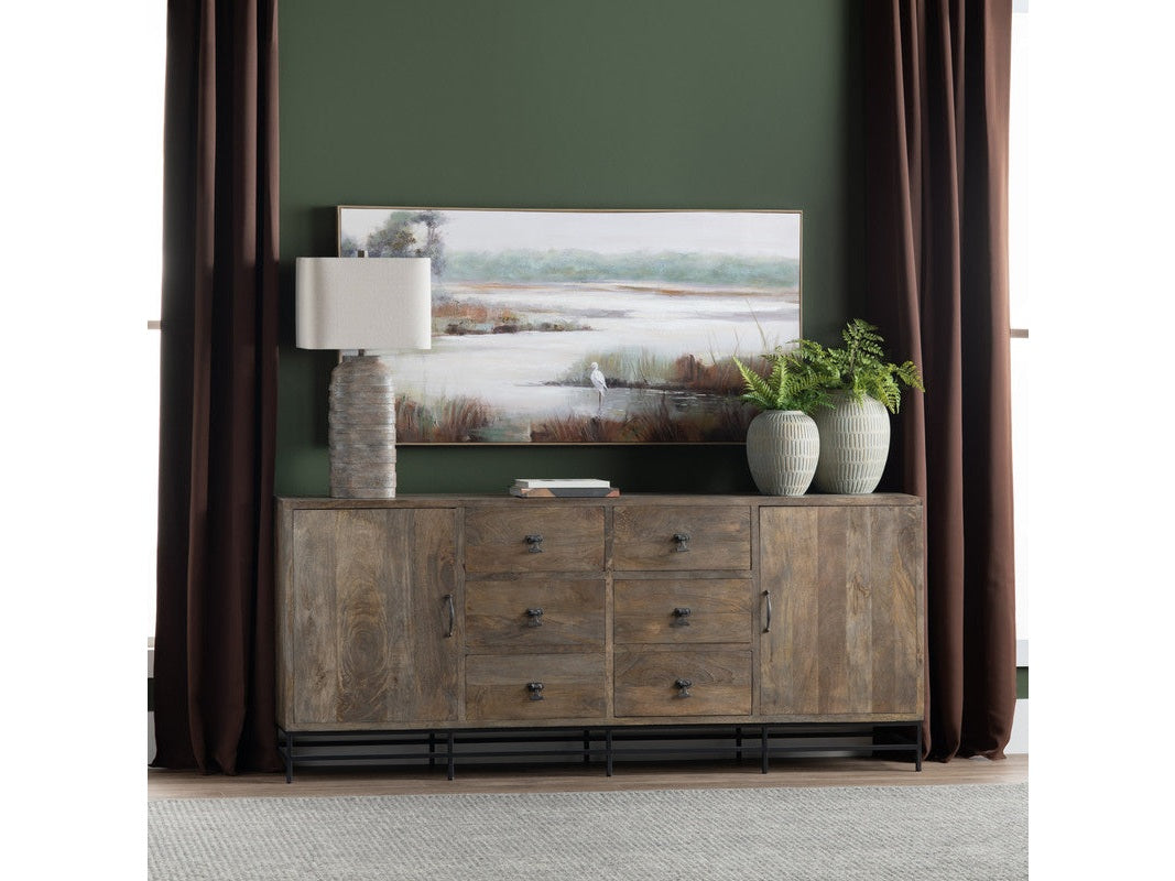 Devonshire Brown/Black Sideboard by Crestview at Eve Furniture