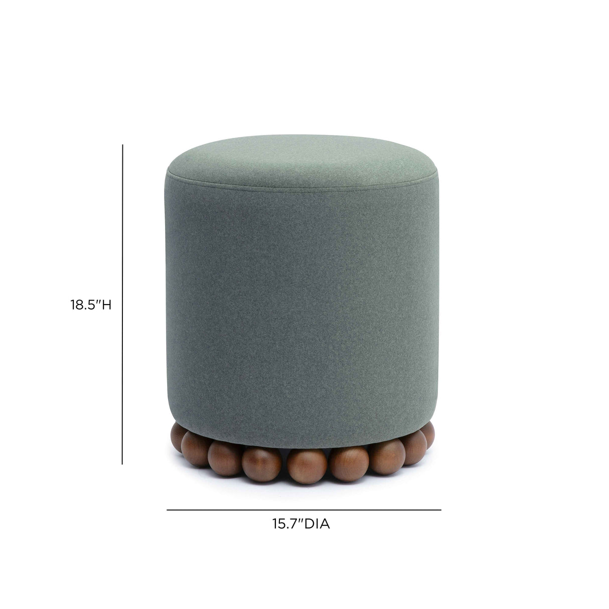 Dex Performance Vegan Mohair Ottoman by TOV Furniture at Eve Furniture