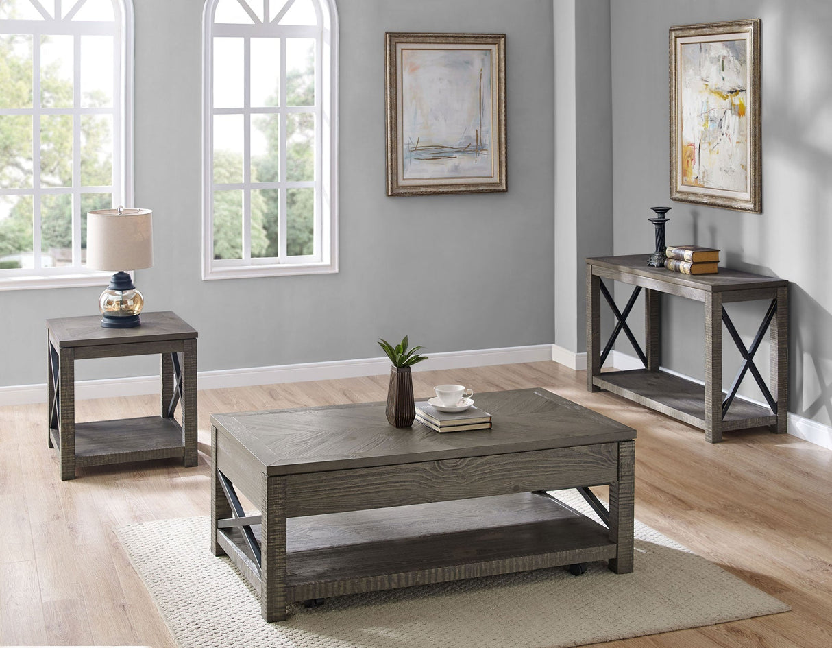 Dexter Driftwood Sofa Table by Steve Silver at Eve Furniture