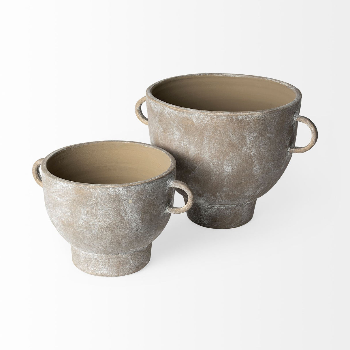 Deya Small Rustic Brown Ceramic Vase by Mercana at Eve Furniture