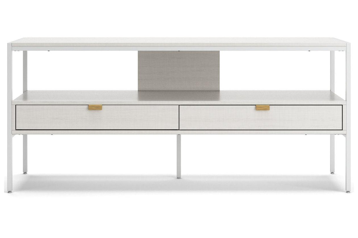 Deznee White 60" TV Stand by Ashley at Eve Furniture