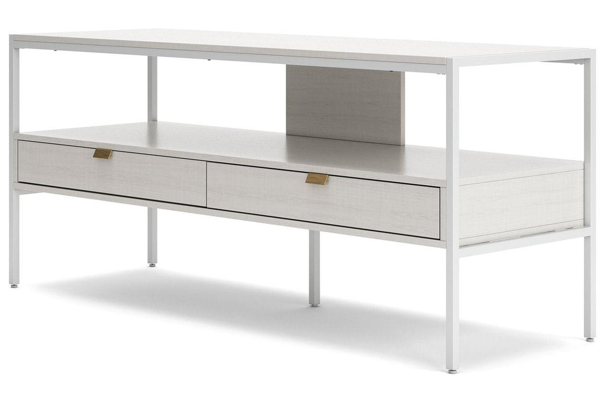 Deznee White 60" TV Stand by Ashley at Eve Furniture