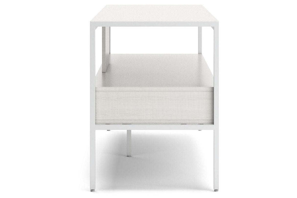 Deznee White 60" TV Stand by Ashley at Eve Furniture