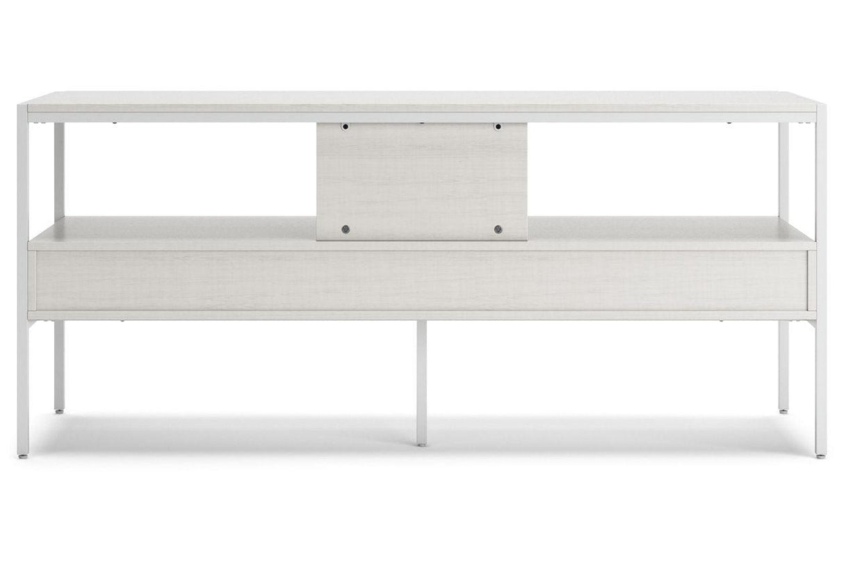Deznee White 60" TV Stand by Ashley at Eve Furniture
