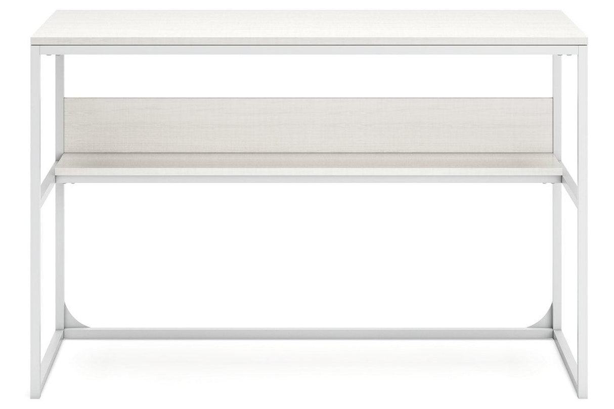 Deznee White Home Office Desk by Ashley at Eve Furniture