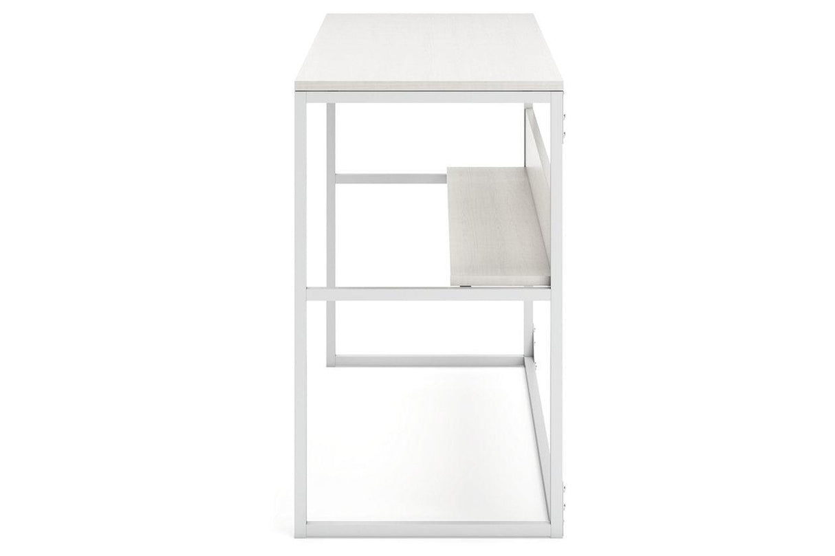Deznee White Home Office Desk by Ashley at Eve Furniture