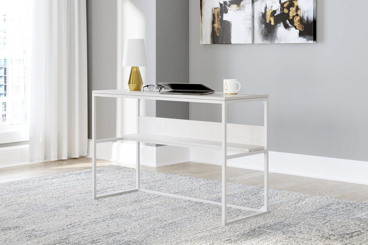 Deznee White Home Office Desk by Ashley at Eve Furniture