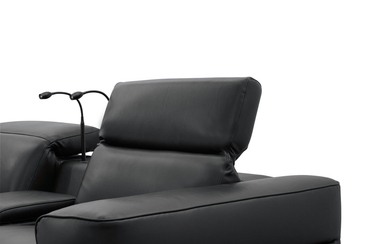 Diamante Black 5-Piece 3 Power Recliner Row by New Era Innovations at Eve Furniture