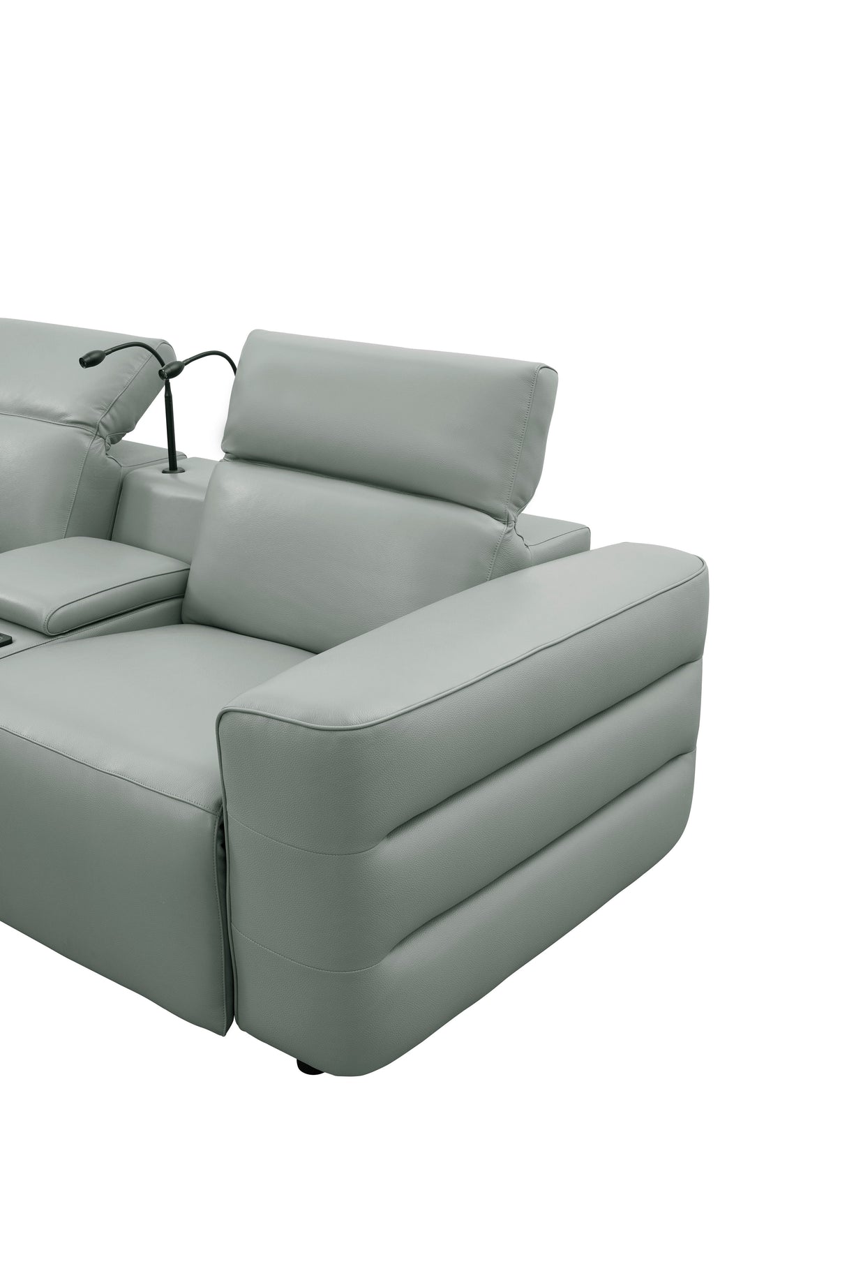 Diamante Grey 5-Piece 3 Power Recliner Row by New Era Innovations at Eve Furniture