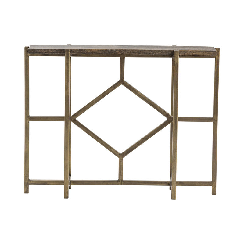 Diamond Gold/Brown Console Table by Crestview at Eve Furniture