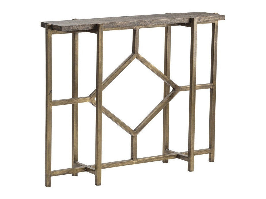 Diamond Gold/Brown Console Table by Crestview at Eve Furniture