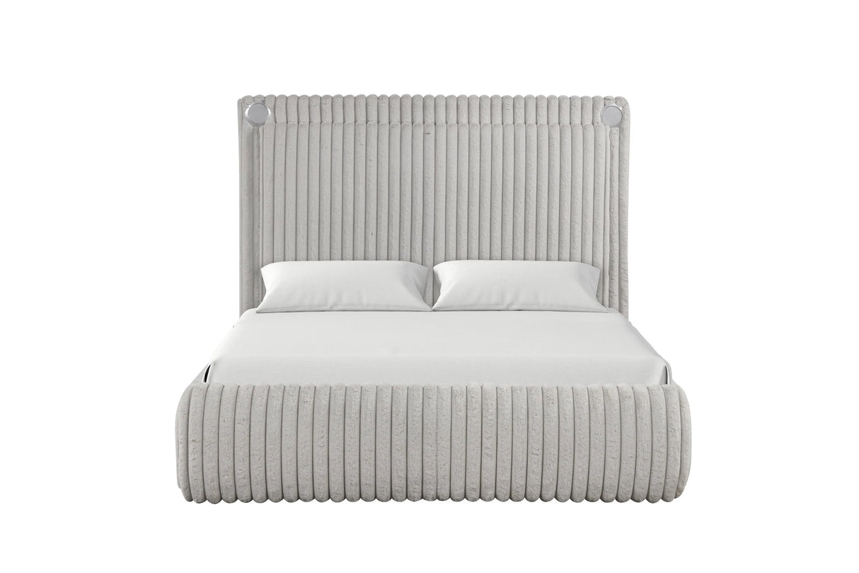 Diana Gray King Platform Bed by Happy Homes at Eve Furniture