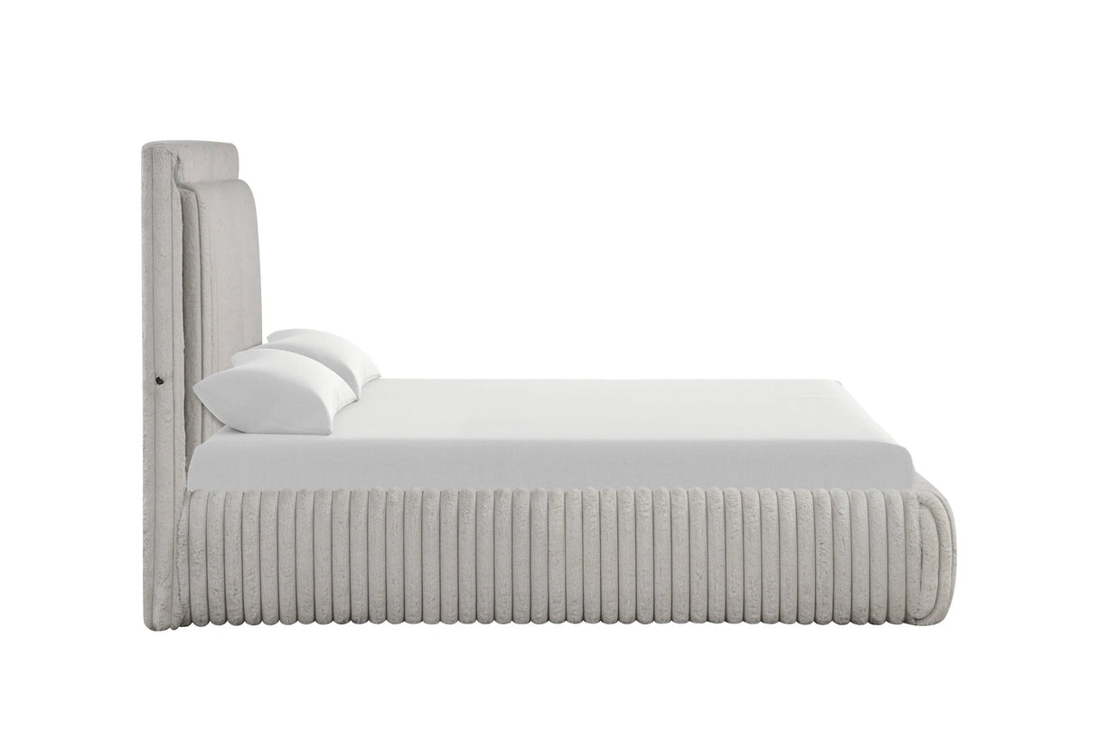Diana Gray King Platform Bed by Happy Homes at Eve Furniture