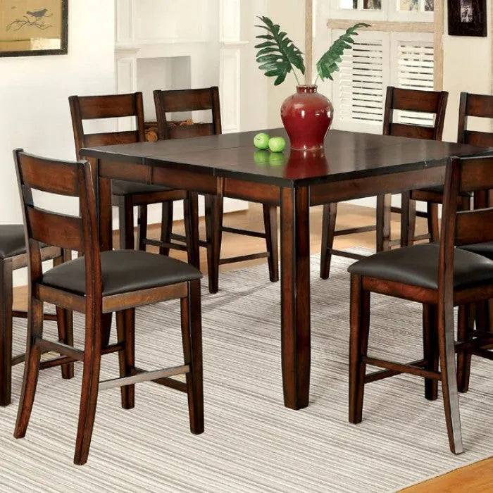 Dickinson Dark Cherry 9-Piece Counter Height Table Set by Furniture of America at Eve Furniture