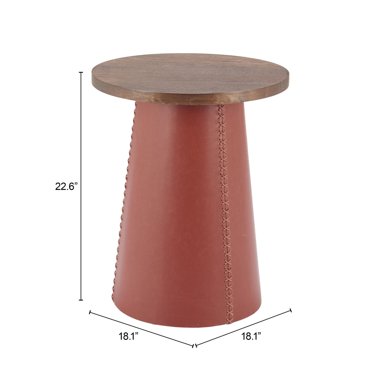 Dikis Brown Side Table by Zuomod at Eve Furniture