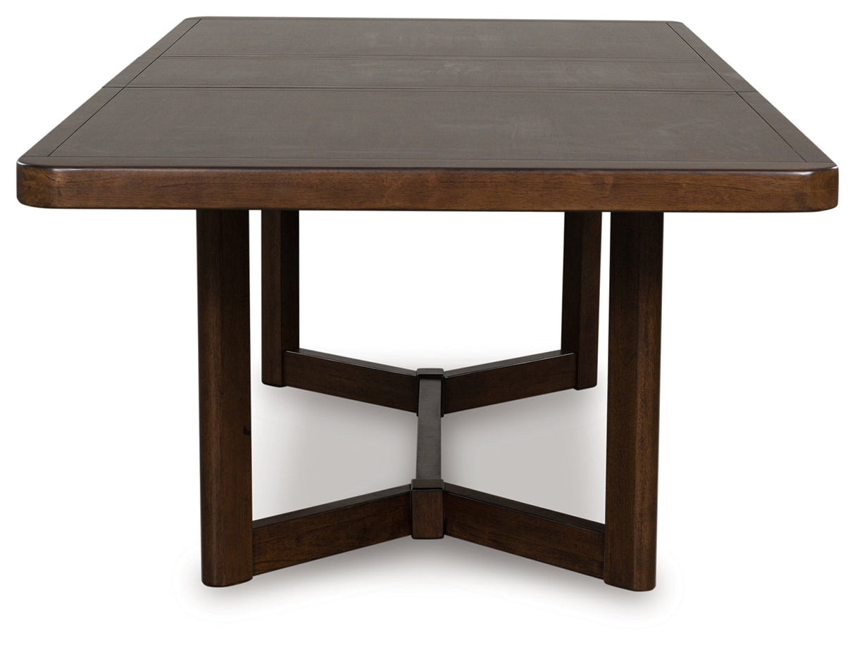 Dilenno Dark Brown 5-Piece Rectangular Dining Set by Ashley at Eve Furniture