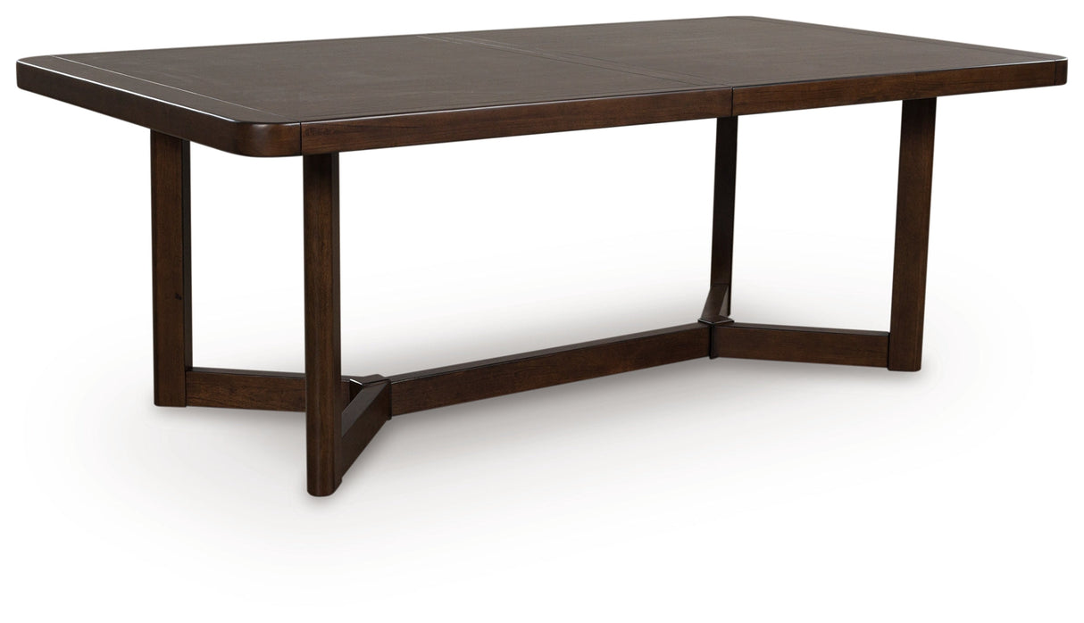 Dilenno Dark Brown 7-Piece Rectangular Dining Set by Ashley at Eve Furniture
