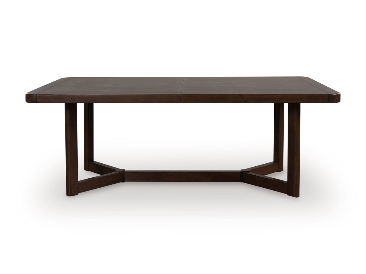 Dilenno Dark Brown 9-Piece Rectangular Dining Set by Ashley at Eve Furniture
