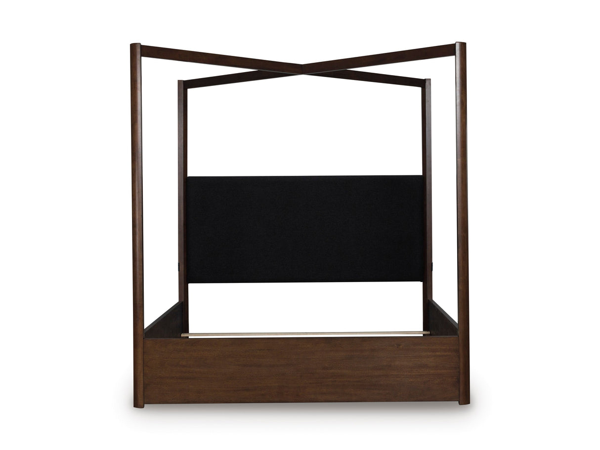 Dilenno Dark Brown Canopy Bedroom Set by Ashley at Eve Furniture