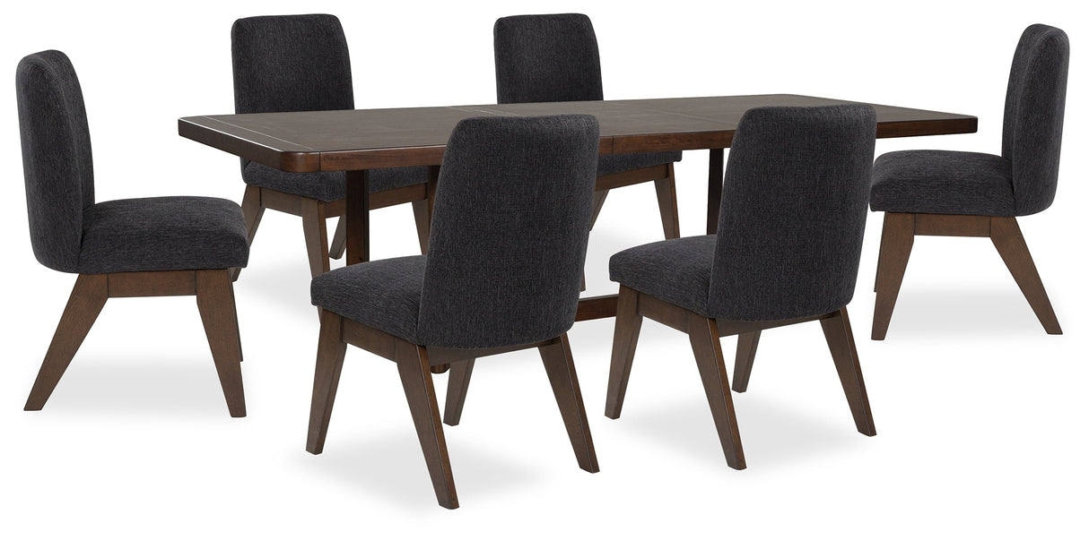 Dilenno Dark Brown Extendable Rectangular Dining Set by Ashley at Eve Furniture