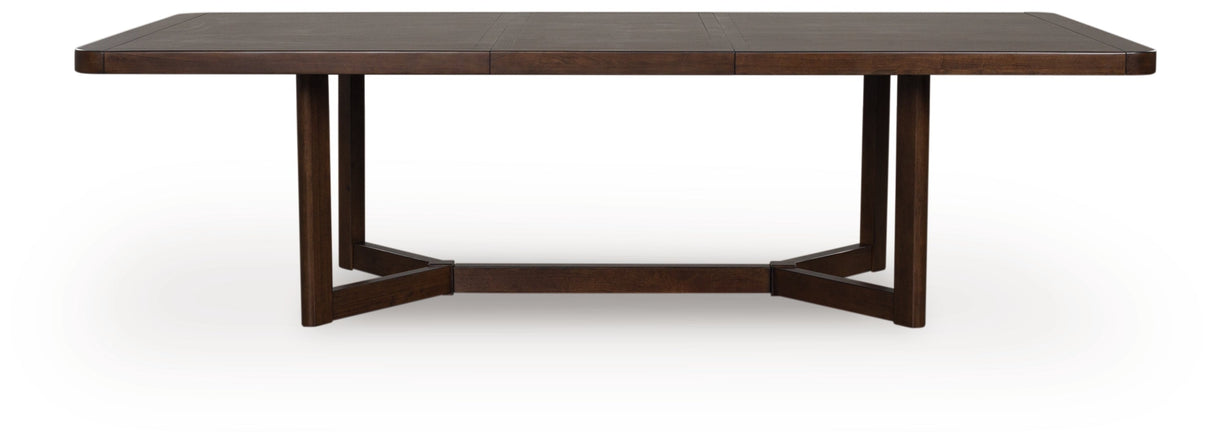 Dilenno Dark Brown Extendable Rectangular Dining Set by Ashley at Eve Furniture