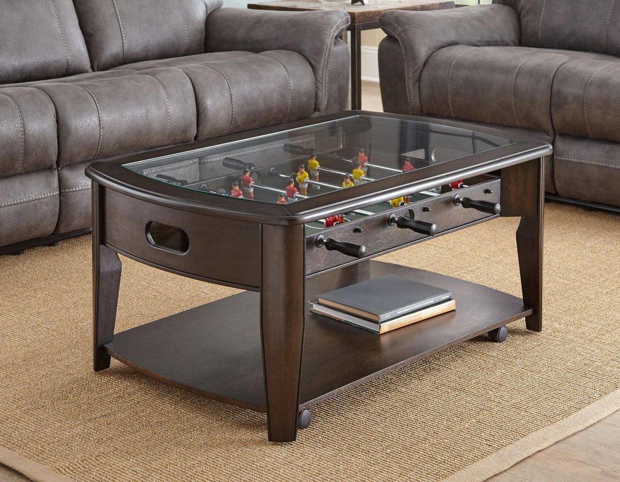 Diletta 3-Piece Game Set (Foosball Cocktail & 2 Game End Tables) by Steve Silver at Eve Furniture