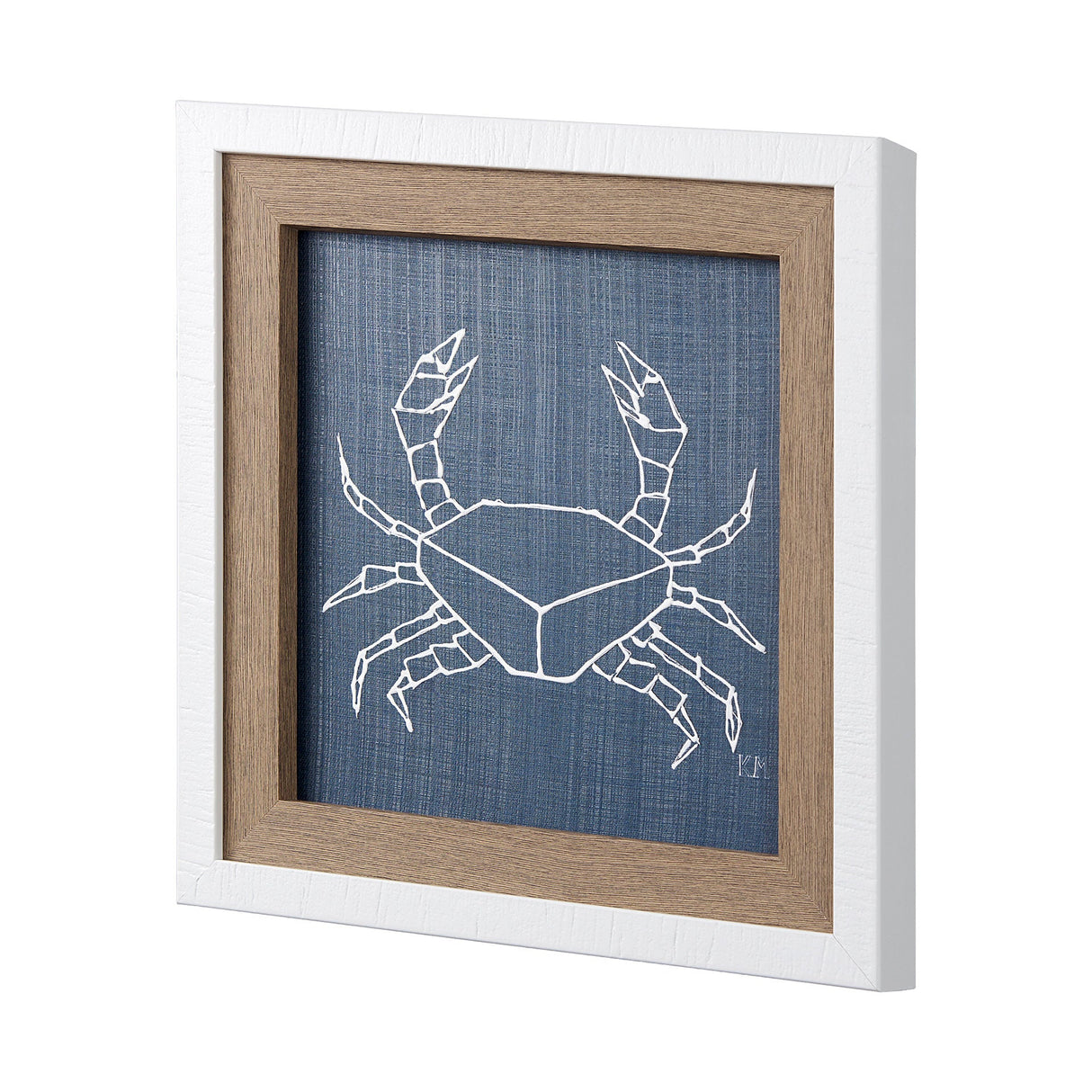 Dimegemess Crab I by Mercana Studio a Hand Embellished Textured Framed Art Print by Mercana at Eve Furniture