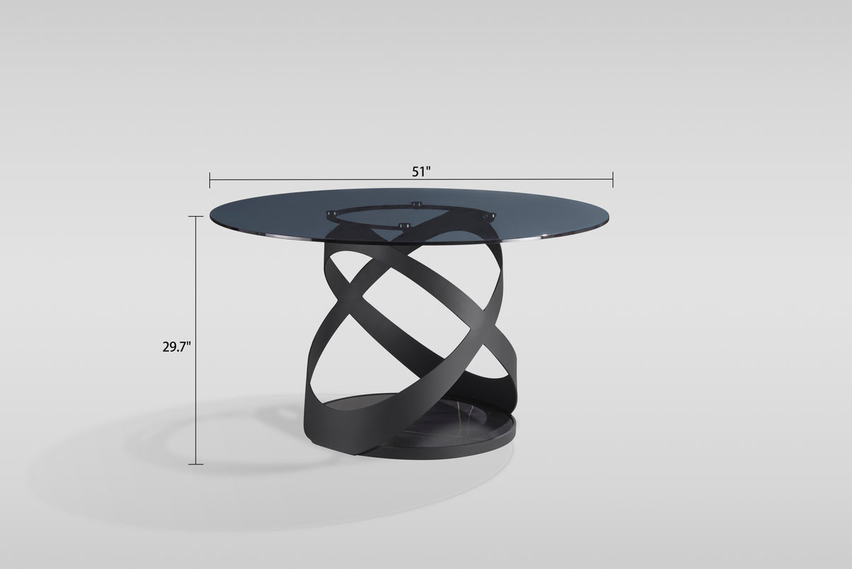 Dimi (Smoke Glass/Black) Dining Room Set by New Era Innovations at Eve Furniture