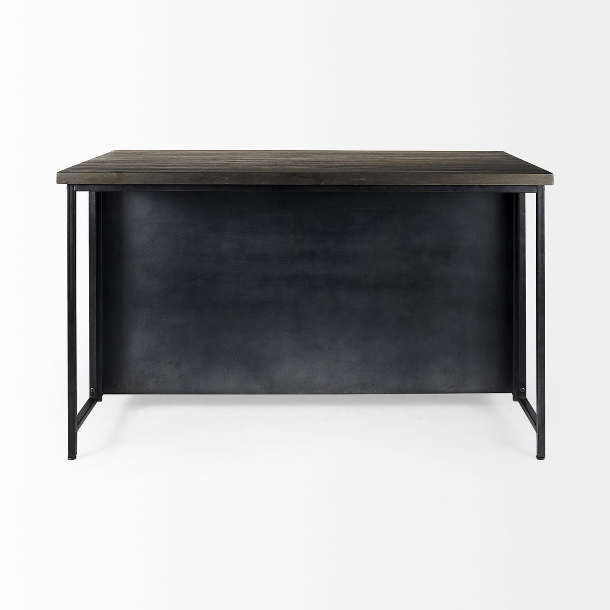 Dimitra Dark Iron W/Glass Doors Kitchen Island by Mercana at Eve Furniture