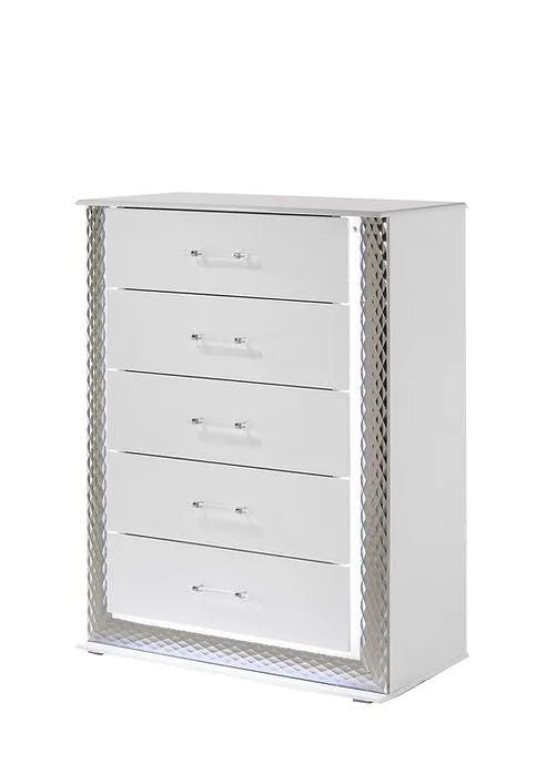 Dina Led White Platform Bedroom Set by New Era Innovations at Eve Furniture