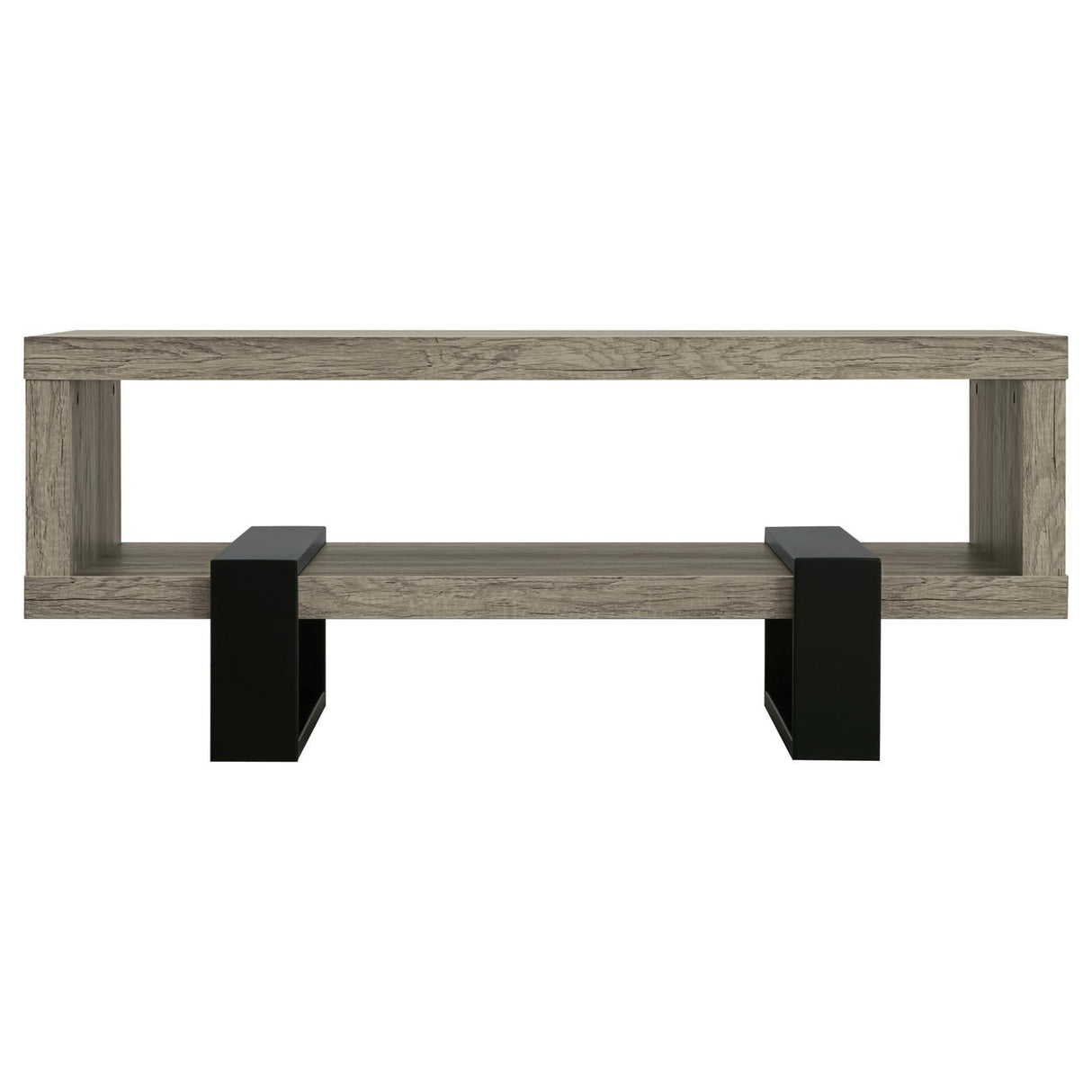 Dinard Gray Driftwood Coffee Table with Shelf by Coaster at Eve Furniture