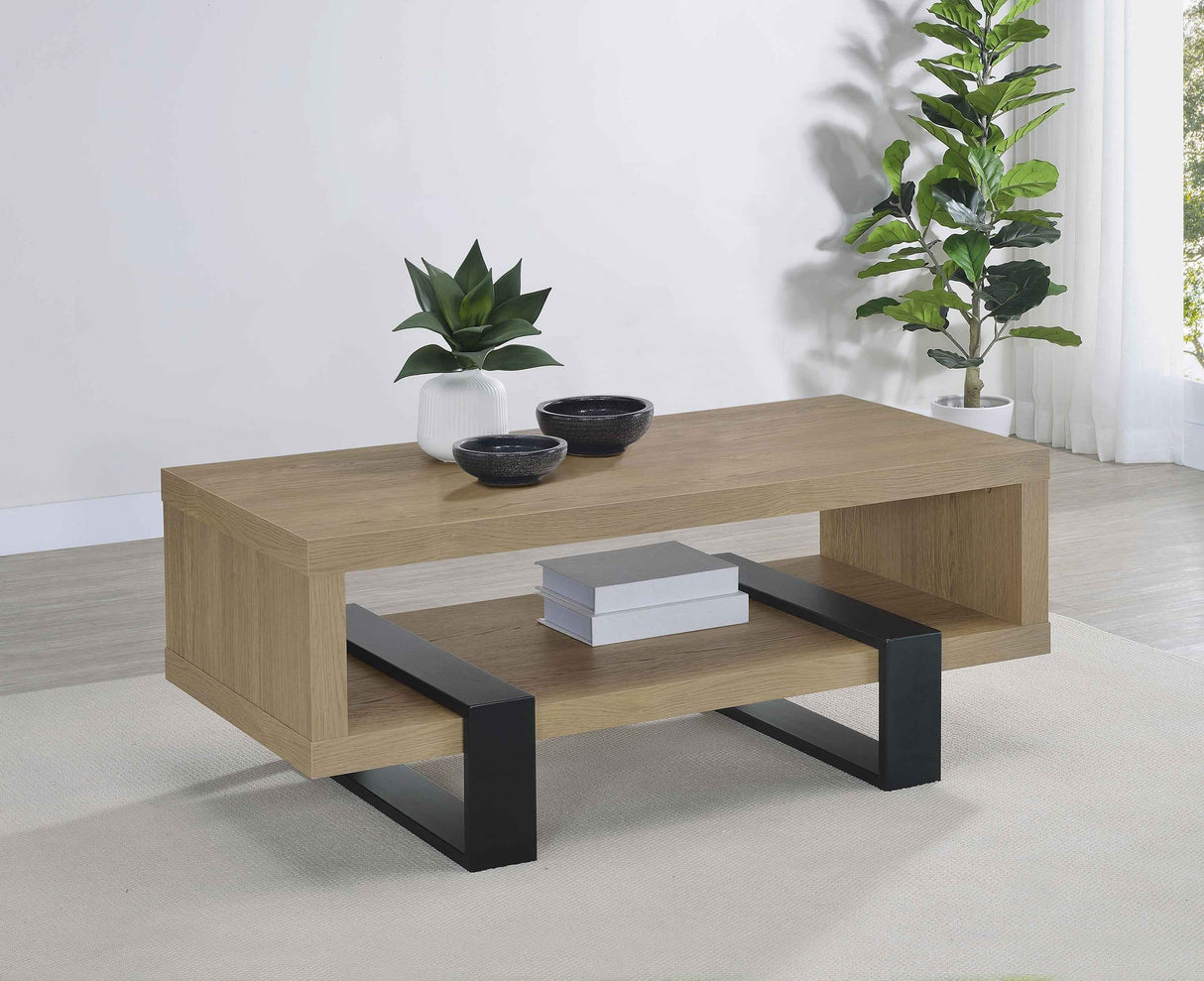 Dinard Latte Engineered Wood Cocktail Coffee Table by Coaster at Eve Furniture