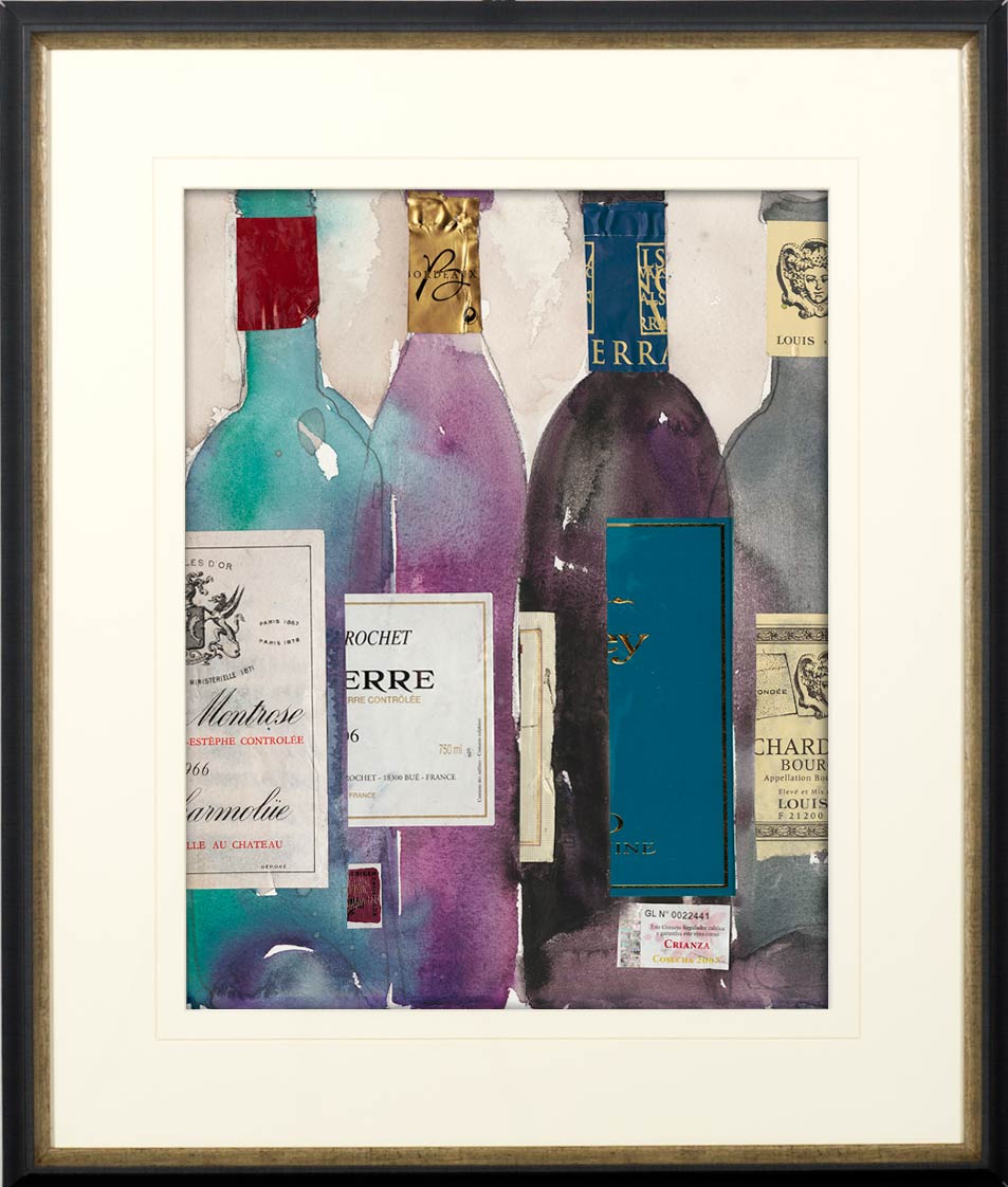 Dinner Party II by Samuel Dixon a Hand Embellished Textured Framed Art Print Matted under Glass by Mercana at Eve Furniture