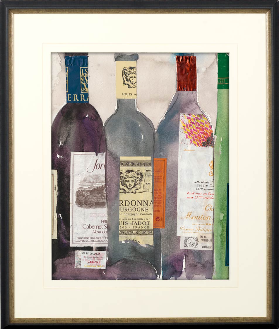 Dinner Party III by Samuel Dixon a Hand Embellished Textured Framed Art Print Matted under Glass by Mercana at Eve Furniture