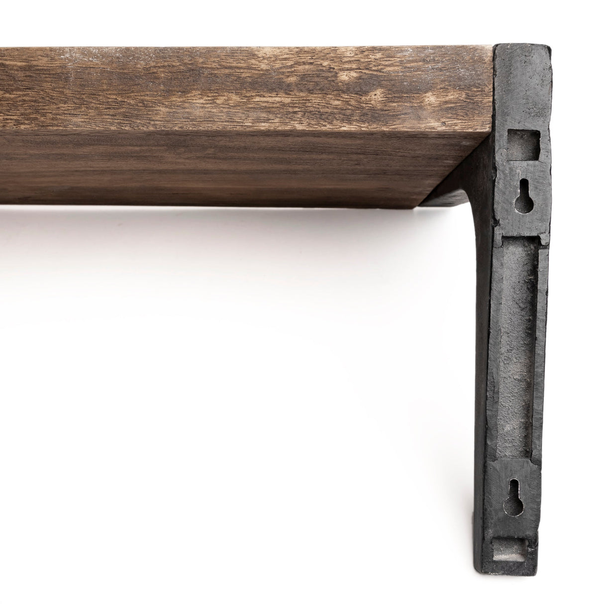 Dion I Brown Wood W/Black Metal Wall Shelf by Mercana at Eve Furniture