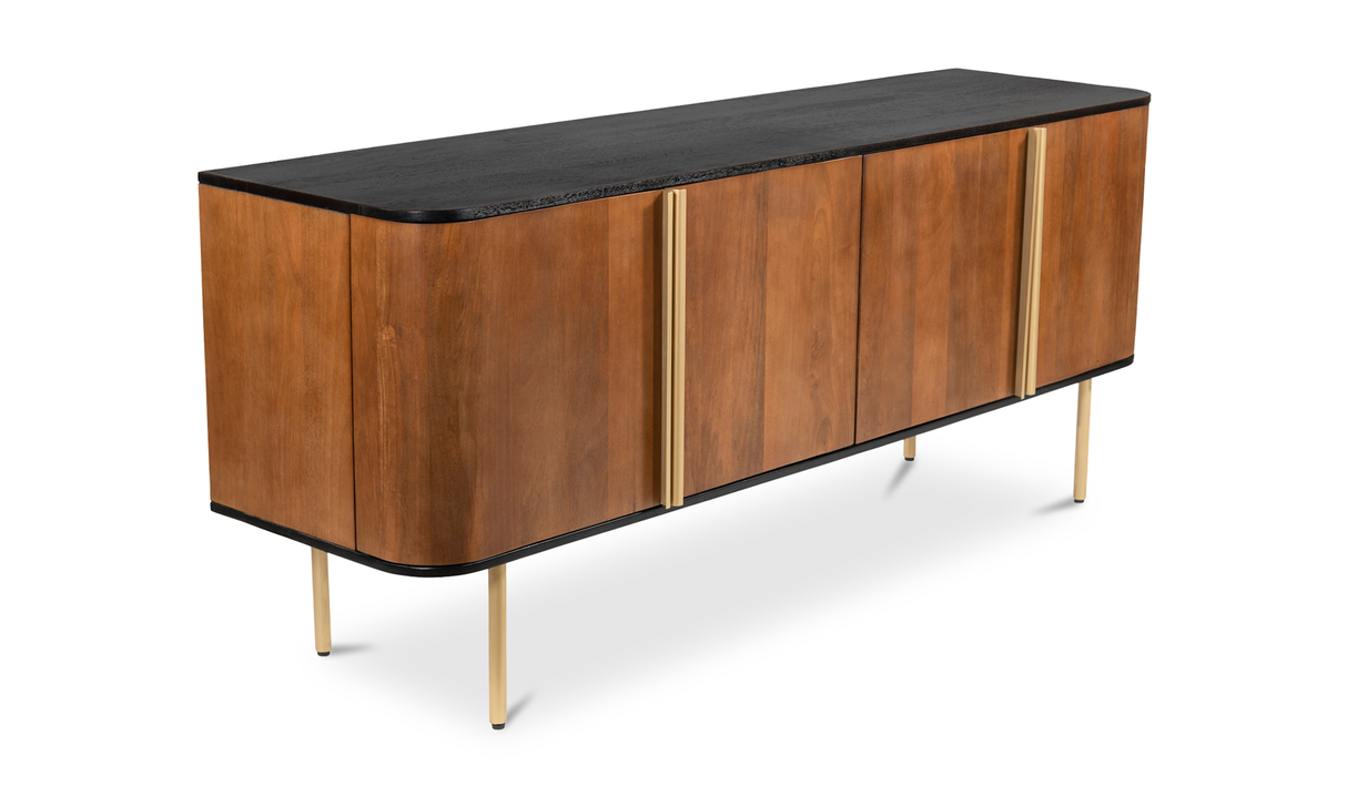 Dionne 4 Door Sideboard Brass by Moe's Home at Eve Furniture