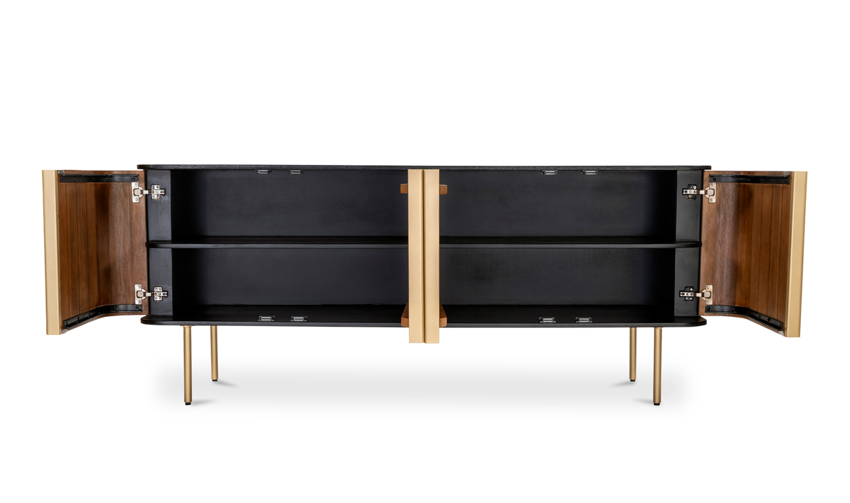 Dionne 4 Door Sideboard Brass by Moe's Home at Eve Furniture